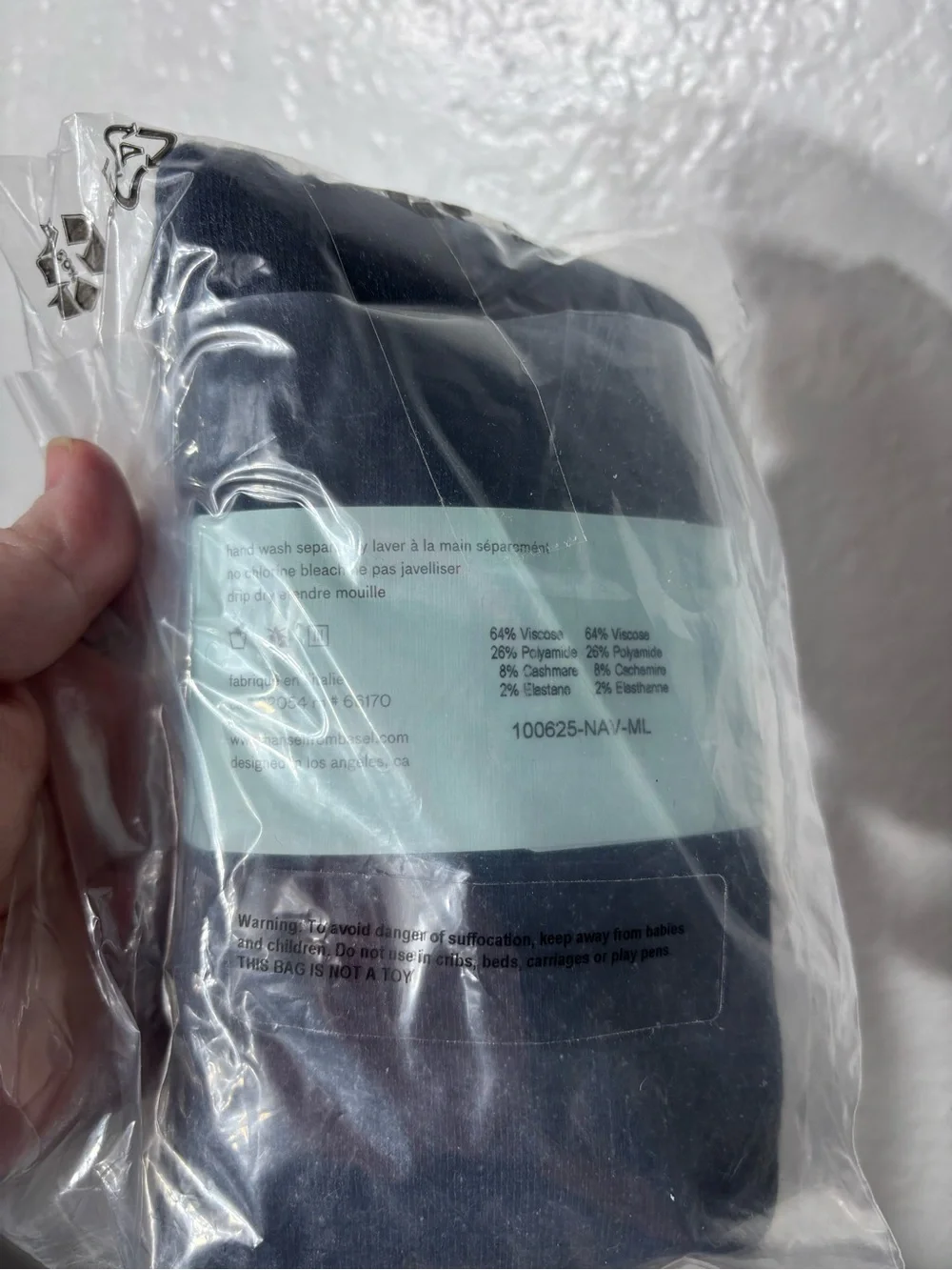 Hansel from Basel navy med/lg over knee socks cashmere blend new soft